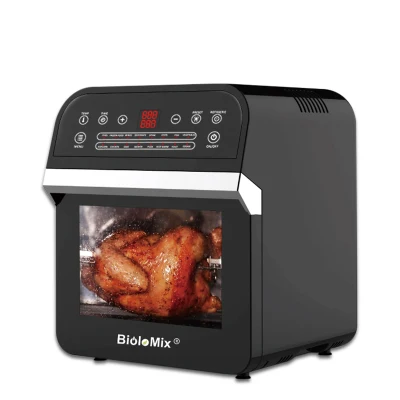 BioloMix 12L 1600W Air Fryer Oven Toaster Rotisserie and Dehydrator LED Digital Touchscreen, 16-In-1 Countertop Oven