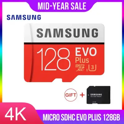 Original SAMSUNG Grade EVO+ Class 10 Memory Card 128GB Micro SD Card SDHC SDXC Class 10 UHS TF Card Trans Flash