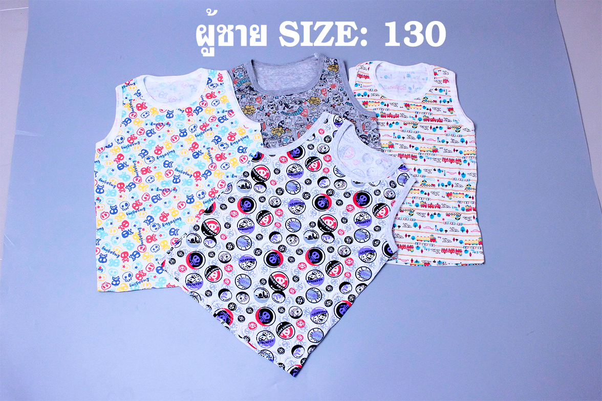 Babyonline(Y263)D5เสื้อกล้ามผ้าฝ้ายลายการ์ตูน