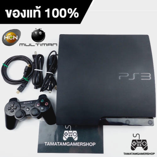 เครื่องps3 slimของแท้ 160GB/500GB เกมps3มือสอง มีเกมในเครื่อง PS3แปลงแล้ว pes2022 ps3 game ราคา 6,500 บาท*ส่งฟรี