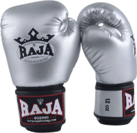 นวมชกมวย นวมมวยไทย นวมราชา ถุงมือ นวมต่อย RAJA  BOXING Gloves Model 1 Semi Leather (หนังไมโครแท้ 100%)
