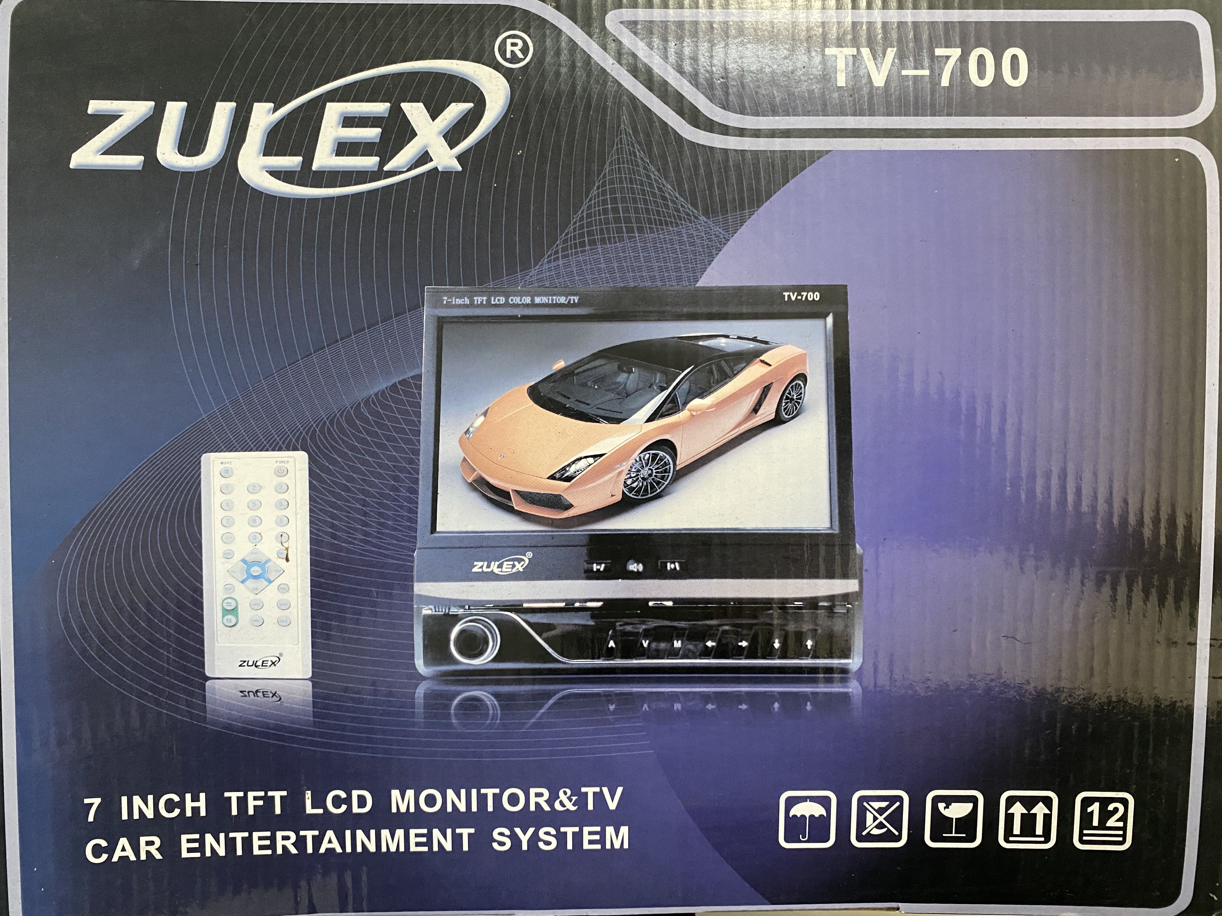 จอทีวี ติดรถยนต์ จอป็อบอัพ เครื่องเล่น 1 DIN จอสไลค์ ZULEX TV-700  7