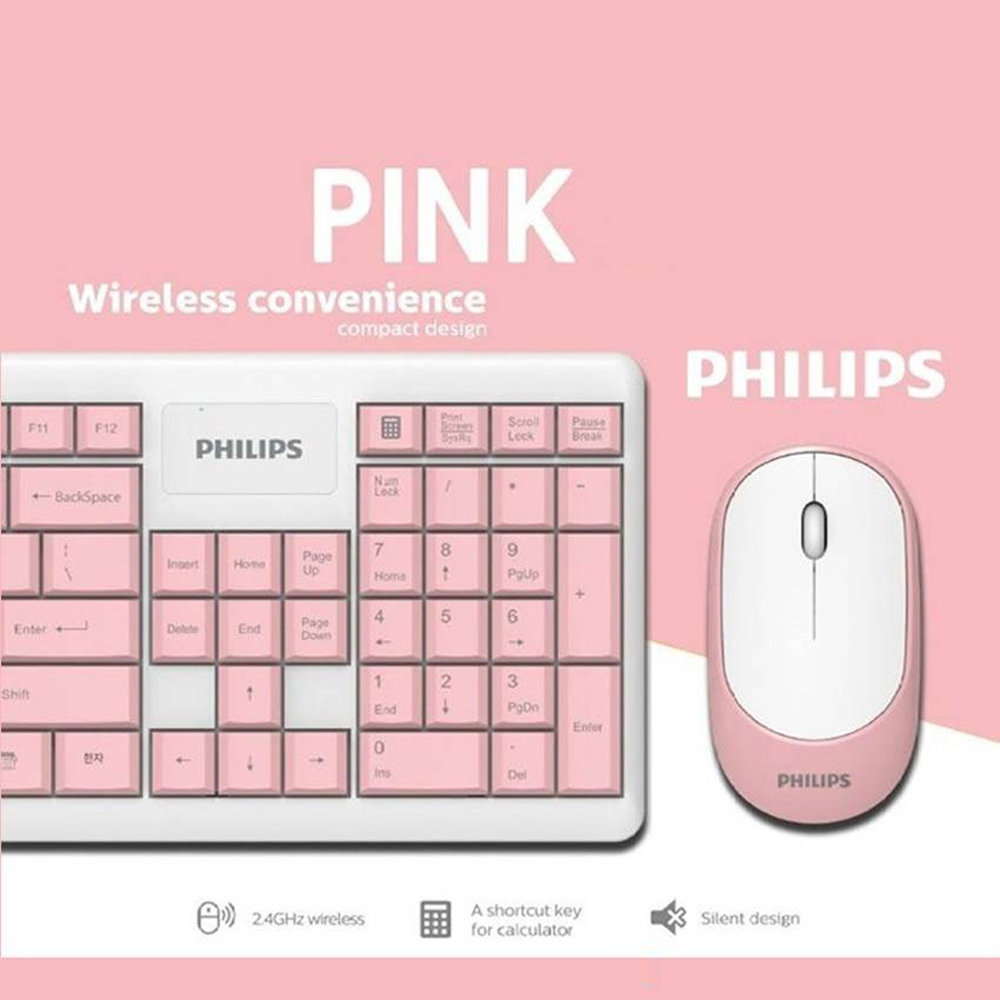 Philips C314 คีย์บอร์ดWireless keyboard and mouse combo Wirless mouse