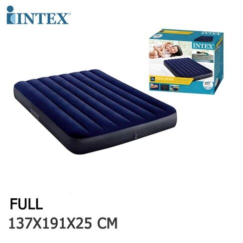 ที่นอนเป่าลม INTEX Classic Downy Airbed ที่นอน ที่นอนปิคนิค เบาะรองนอน เบาะลม ที่นอน 2.5 ฟุต 3.5 ฟุต 4.5 ฟุต 5 และ 6 ฟุต ที่นอนสูบลม ที่นอนพองลม
