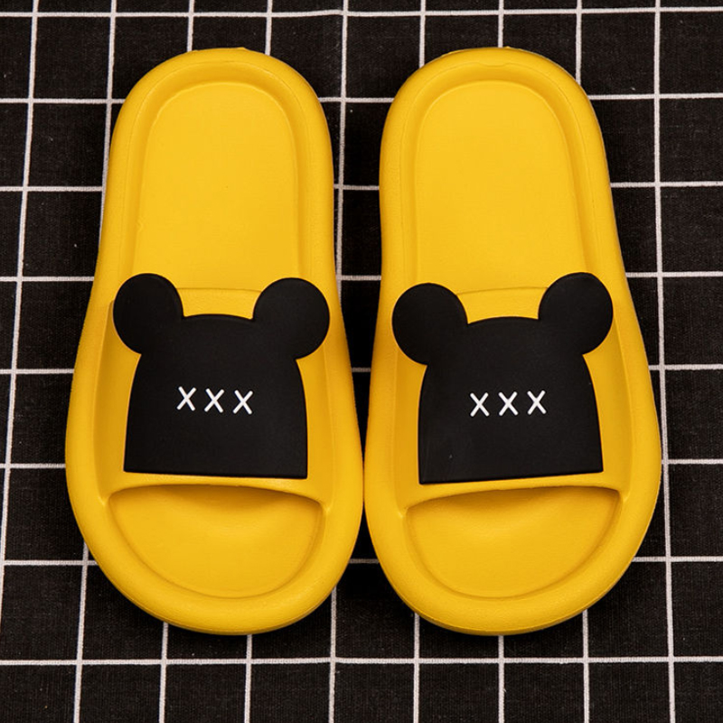 CJ3 (ห้ามพลาด) รองเท้าแตะมิกกี้ ชายหญิง มี4สี ชมพู ส้ม ดำ เหลือง (สินค้าจริงน่ารักมากค่ะ)