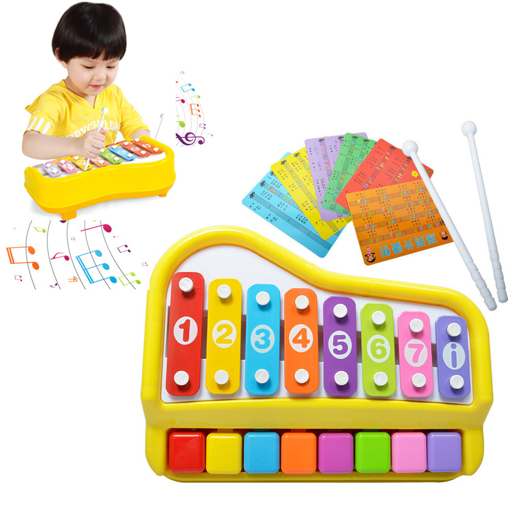 ระนาด 1227 ระนาดเปียโน ของเล่นเด็ก เล่นได้สองแบบ มีไม้ตีระนาดเป็นเพลงได้ หรือใช้นิ้วกดได้