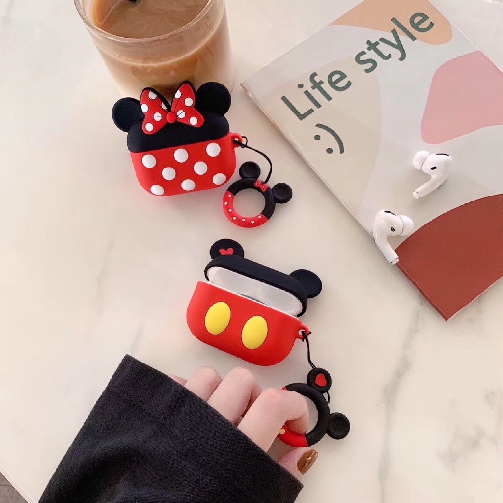 เคสแอร์พอดโปร Mickey and Minnie บาง เคสหูฟังไร้สาย เคสหูฟังบลูทูธ เคสairpods pro