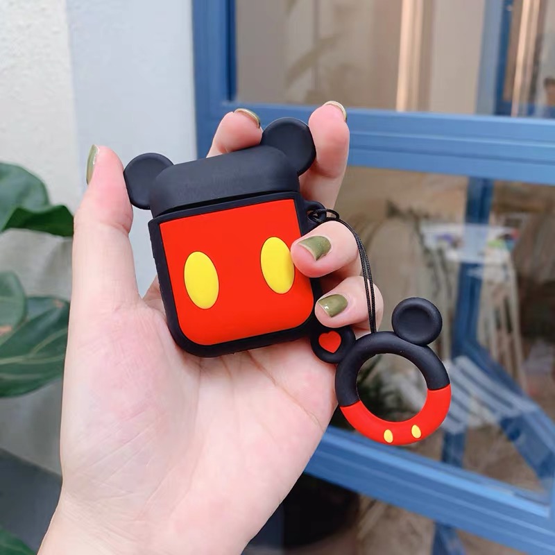 case Airpods1&2 เคสยางซิลิโคนการ์ตูน(i9s,i11.i12.inpods12)Minnie/ Mickey/ Cyclops/Furryใช้ได้เหมือนกั