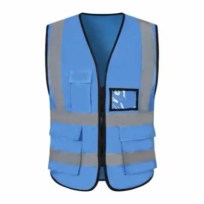 Reflective Vest、ความปลอดภัยเสื้อกั๊กสะท้อนแสงสูงสะท้อนแสงเพื่อความปลอดภัยเสื้อกั๊กมีซิป (13)