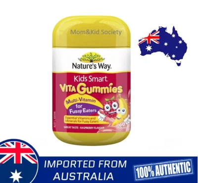 Nature’s Way Kids Smart Vita Gummies Multi Vitamin for Fussy Eaters 60 gummies วิตามินเด็ก วิตามินรวม เสริมแร่ธาตุ สำหรับเด็กไม่ยอมทานอาหาร 60เม็ด