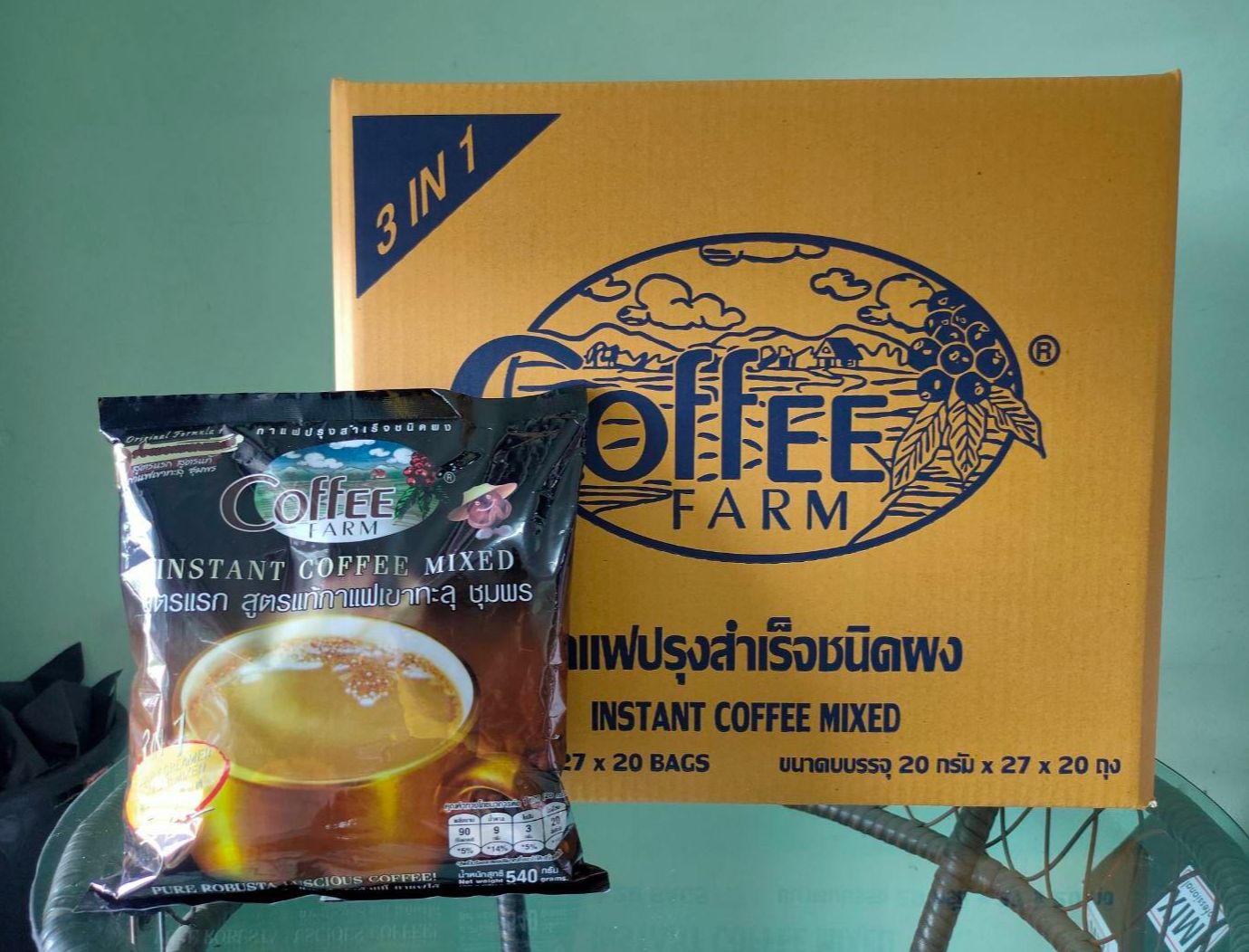 *ขายส่ง* กาแฟทรีอินวัน สูตรดั้งเดิม เขาทะลุชุมพร บรรจุ 20 ห่อ/ลัง ราคา 2,052 บาท*ส่งฟรี