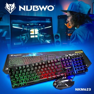 ดูภาพ NUBWO NKM-623 ชุดไฟทะลุอักษร Keyboard+mouse combo set SAVITAR NKM-623 สวยสวย เพิ่มเติม NUBWO NKM-623 ชุดไฟทะลุอักษร Keyboard+mouse combo set SAVITAR NKM-623 สวยสวย