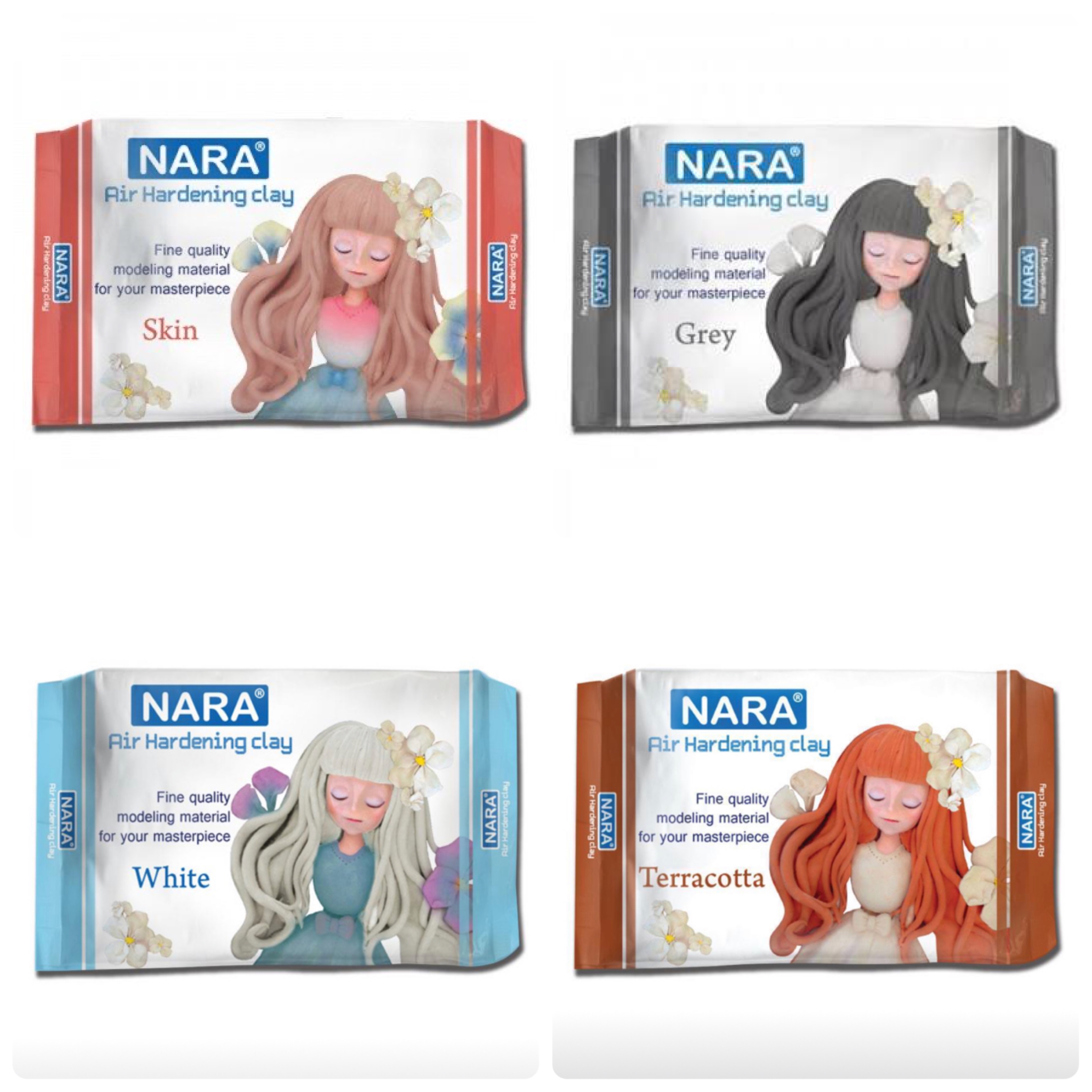 #ดินเยื่อกระดาษนารา NARA Air Hardening Clay 1000g