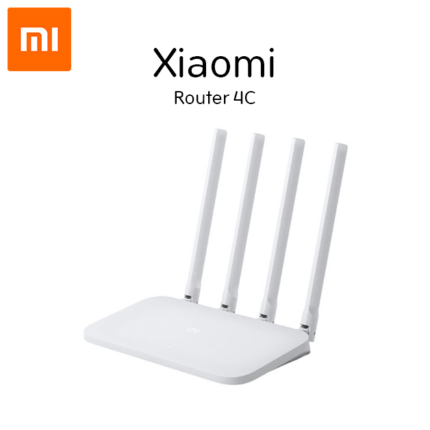 Mi Router 4C (สีขาว) อัตราไร้สาย 300M เราเตอร์สมาร์ทโฮมปลอดภัยและเสถียรไร้สาย WiFi ผ่านกำแพง