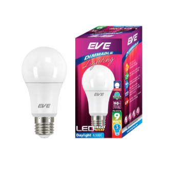 หลอดไฟกลม Led bulb Dimmable 9w A60 EVE (ใช้กับสวิตหรีไฟ)