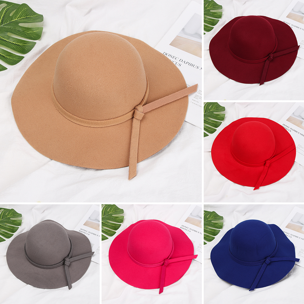 WS89PZJ4 New Fashion Casual Bonnet Girls Bow-Knot Ribbon Dome Wavy Sun Hat Beach Cap Summer Accessories Bowknot Hat