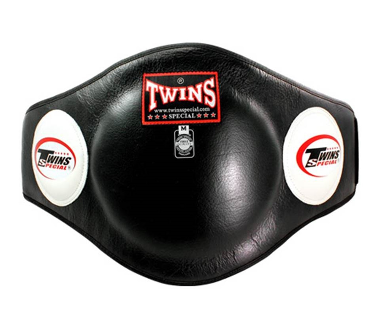 เป้าท้องทวินส์ หนังแท้ สีดำ ( Size S,M,L,XL ) Twins special Belly Protector Pads BEPL-2 Black  Training Muay Thai MMA K1