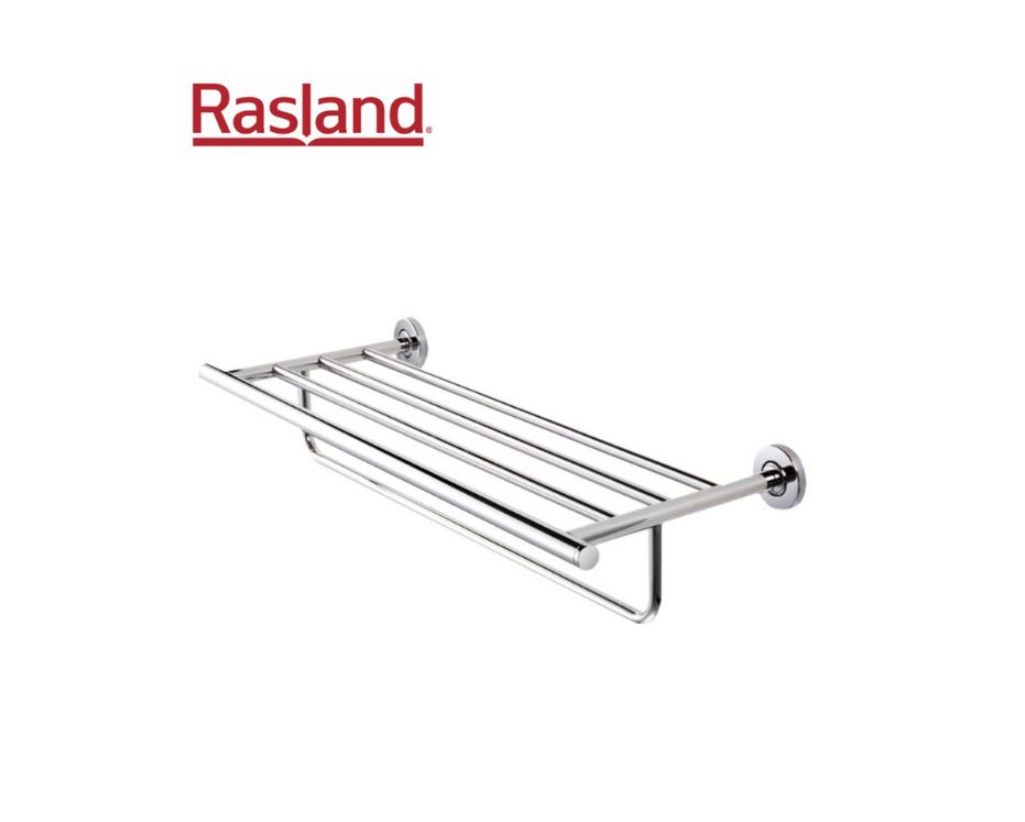 ชั้นวางผ้า ราวตากผ้า ชั้นวางของ ในห้องน้ำ ติดผนัง RASLAND รุ่น DECOR T0012 สีสแตนเลส ราคา 1,629 บาท*ส่งฟรี