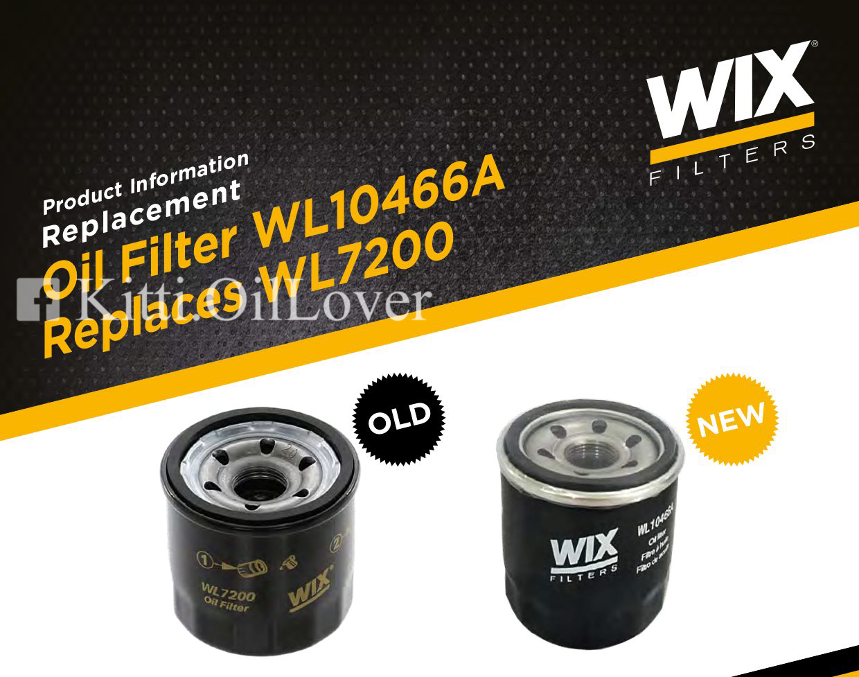 Wix oil filter WL10466A WL7200 7200 กรองน้ำมันเครื่อง big bike บางรุ่น Mazda 2 3 Nissan Teana Tiida Cube March Almera Sunny Neo Premera Mitsubishi Lancer Spacewagon Subaru Big bike (1 ลูก) ราคา 87 บาท*ส่งฟรี