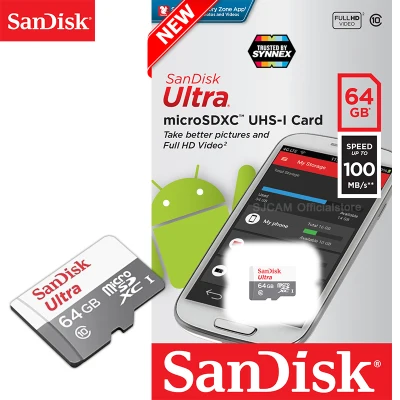 Sandisk Ultra microSD ความเร็ว 80MB/s ความจุ 64GB Class10 (SDSQUNS_064G_GN3MN) เมมโมรี่ แซนดิส