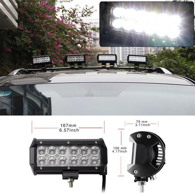 ส่งฟรี สว่างมาก !! LED SPOT BEAM ไฟสปอร์ตไลท์ ไฟหน้ารถ ไฟท้าย สว่างมาก 36 วัตต์ (Watt) 12V-24V เเสงขาว งานพรีเมี่ยม จำนวน 1 ชิ้น