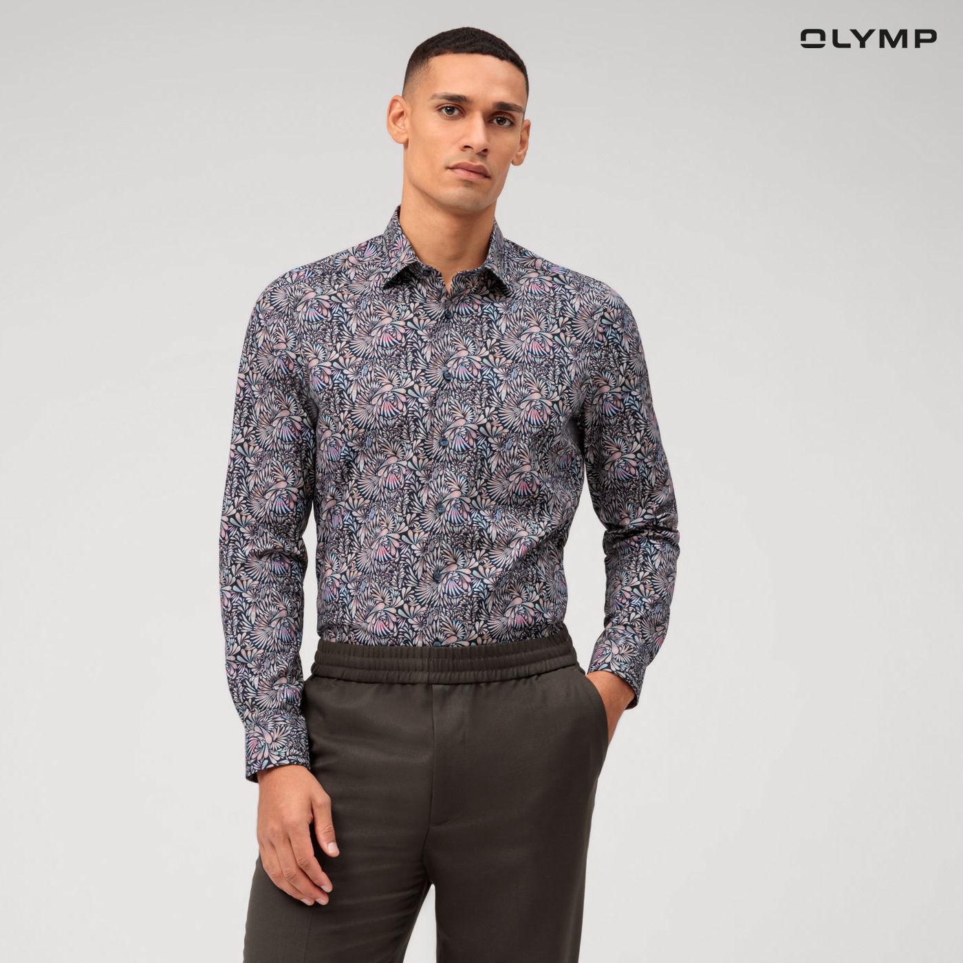 OLYMP GREENCHOICE Level Five Business Shirt, Body Fit, New York Kent, Marine ราคา 1,250 บาท*ส่งฟรี