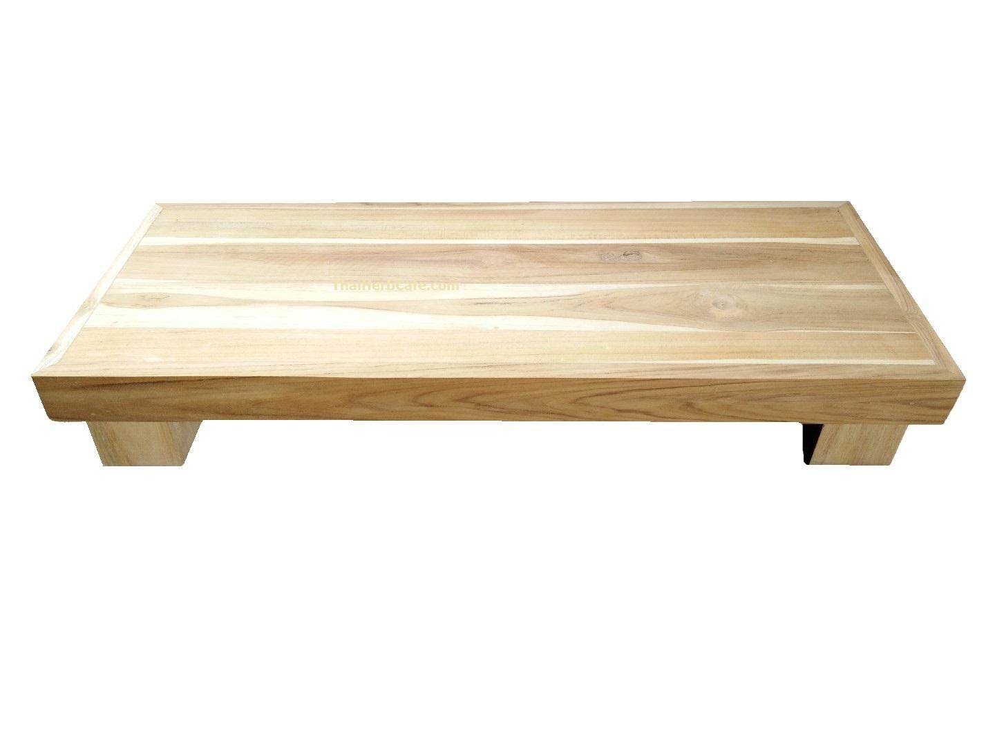 โต๊ะเตี๊ยสไตล์ญี่ปุ่น 50x20cm. สูง 8cm. Japanese table chopping board โต๊ะวางอาหาร ถาดไม้สไตล์ญี่ปุ่นดั่งเดิม ฐานพระ เขียง จานไม้ ถาดรองหม้อชาบู ถาดไม้