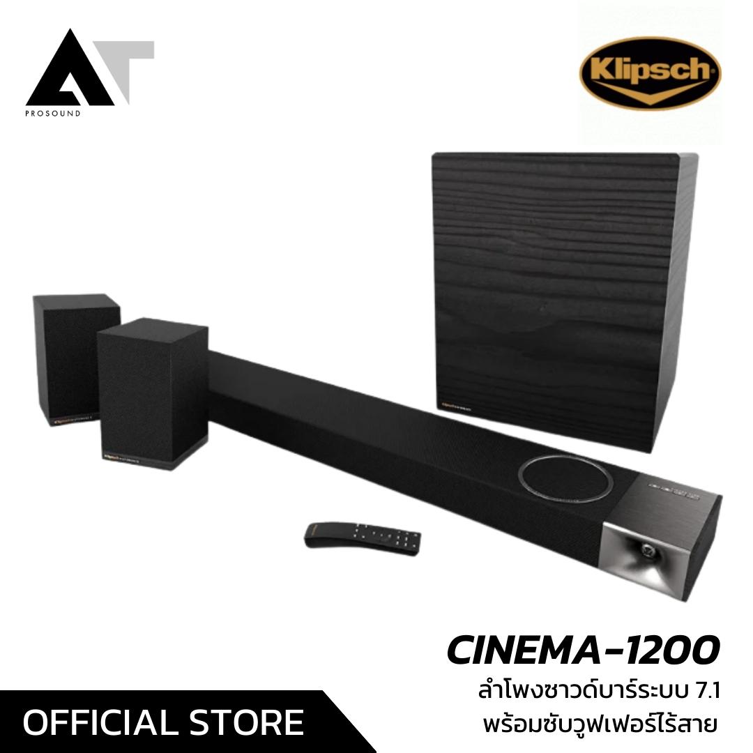 KLIPSCH CINEMA 1200 ลำโพงซาวด์บาร์ระบบ 5.1.4 พร้อมซับวูฟเฟอร์ไร้สาย AT Prosound ราคา 75,900 บาท*ส่งฟรี