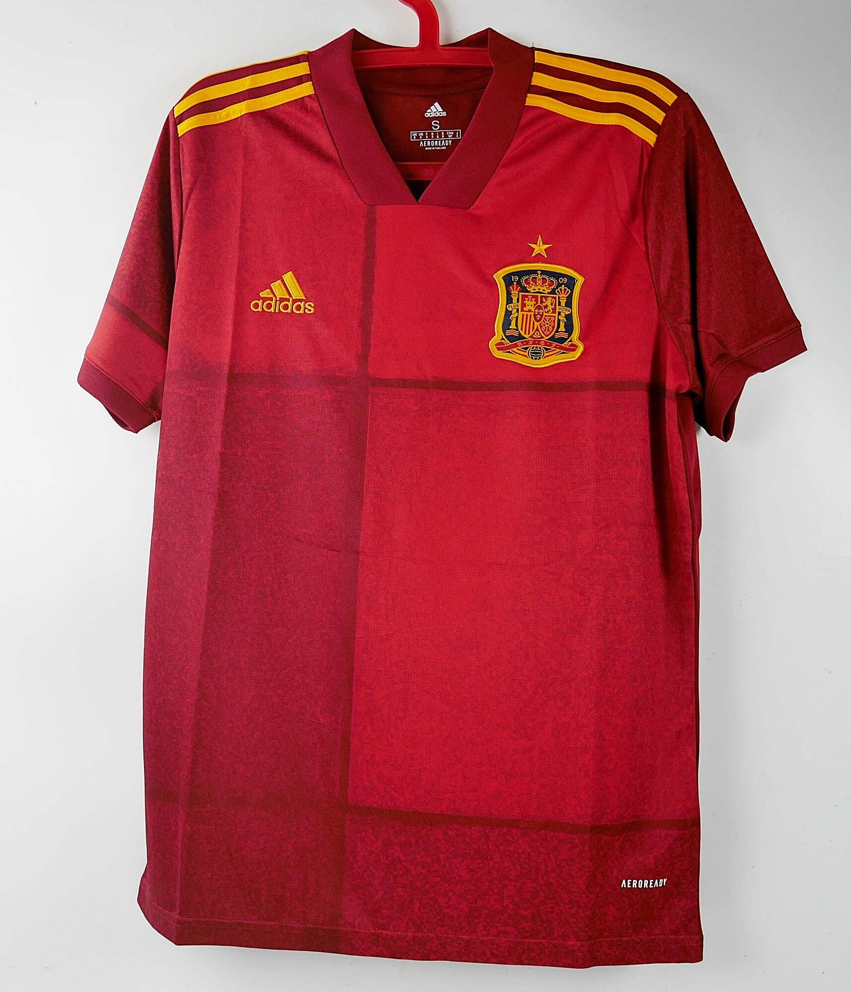 SPAIN HOME 2020-2021 FOOTBALL SHIRT SOCCER JERSEY เสื้อบอล เสื้อฟุตบอล สเปน สีแดง เหย้า