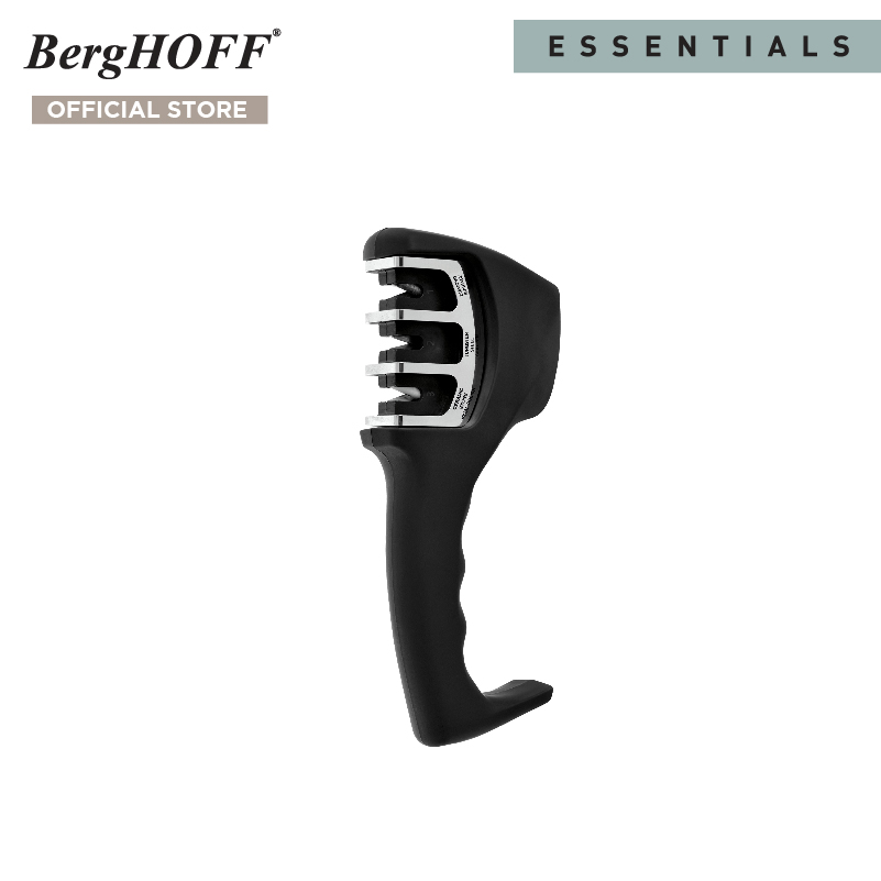 BergHOFF ที่ลับมีด 3 ขั้นตอนหินเพชร / เหล็กทังสเตน และ หินเซรามิก รุ่นEssential ทนทาน 20.5 x 5 x 7.5 ซม. สีดำ 1100033 ราคา 792 บาท*ส่งฟรี