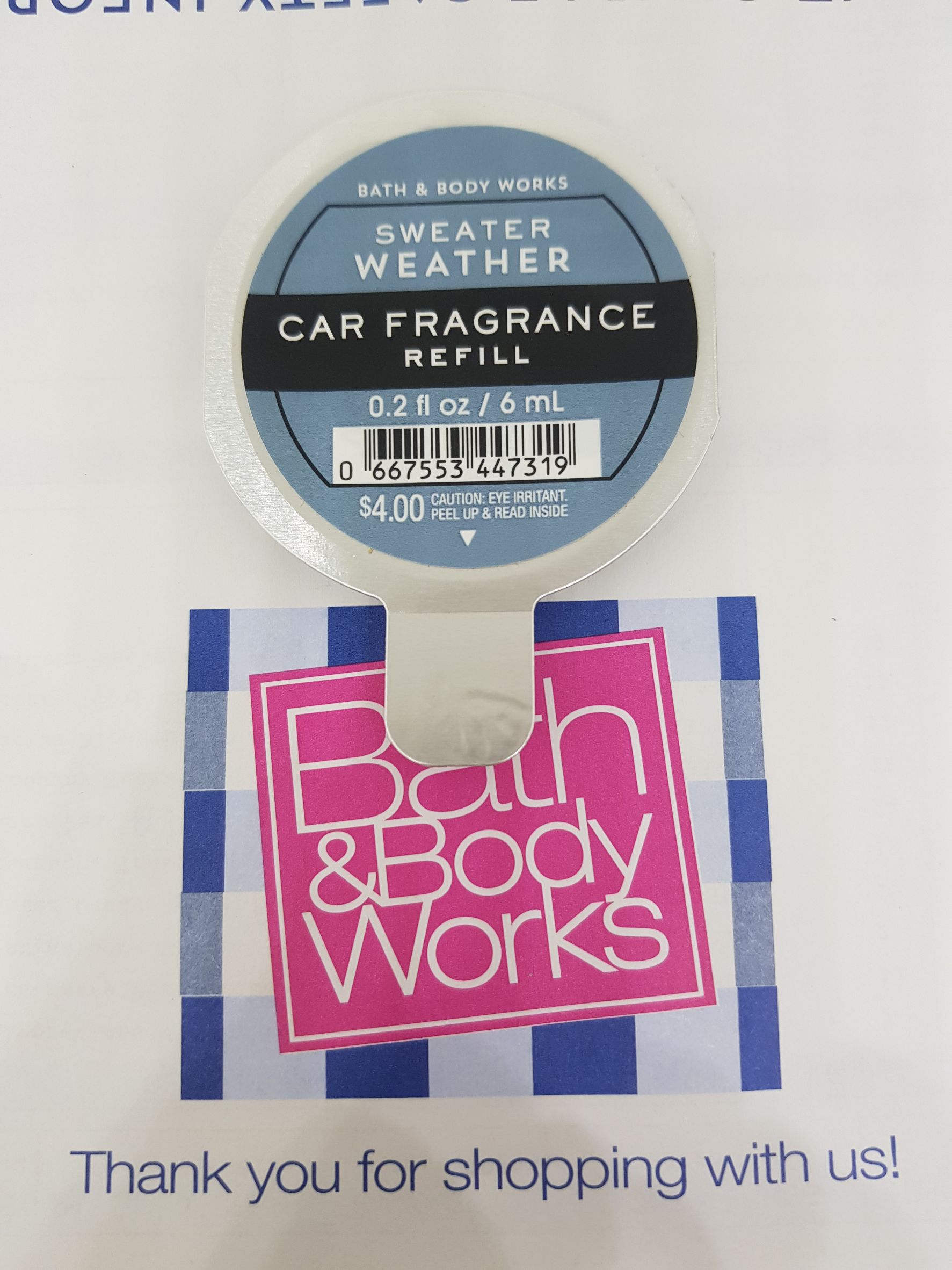 Bath and body works น้ำหอมปรับอากาศรถยนต์แบบรีฟิล ขนาด 6 ml.