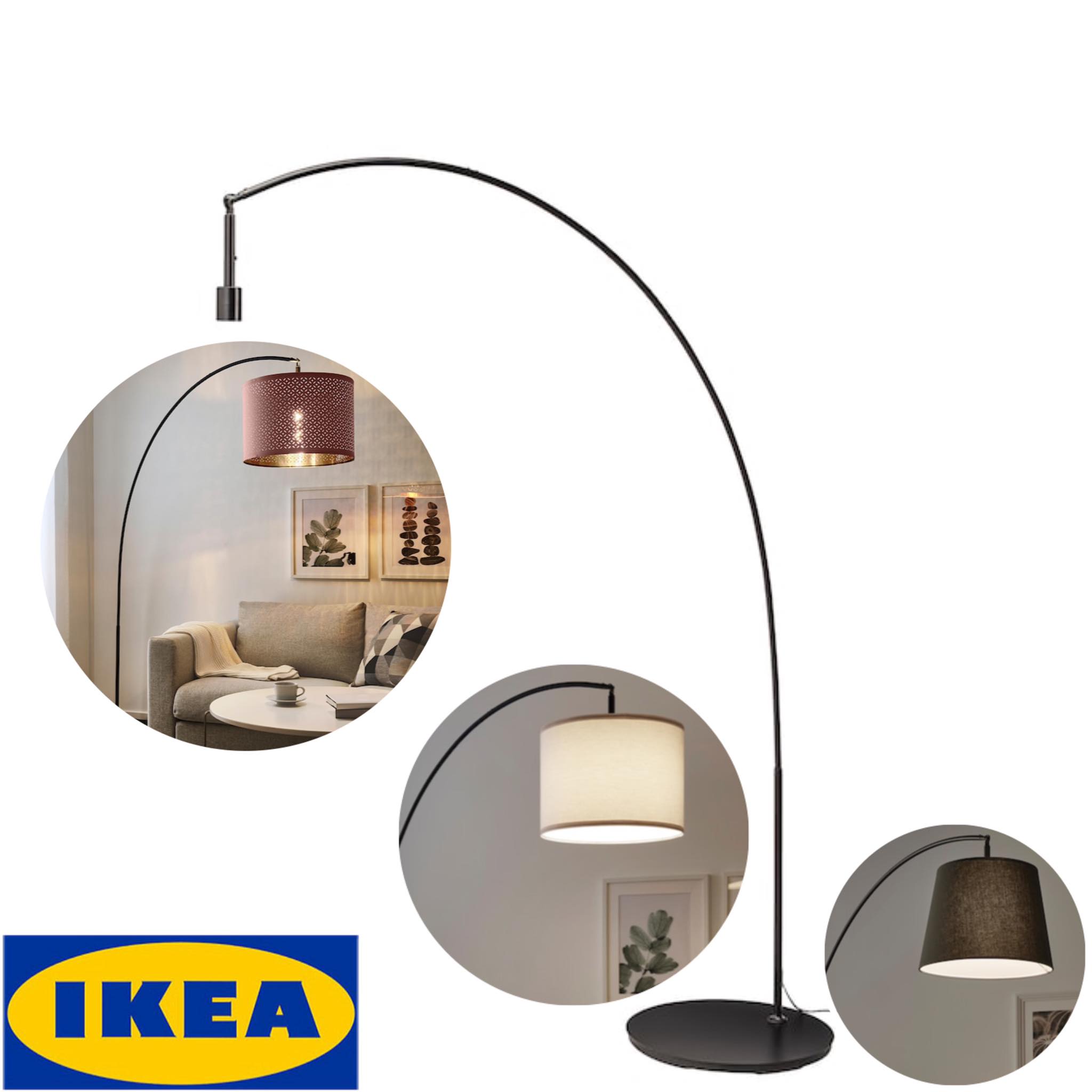 IKEA ของแท้ SKAFTET สกาฟเต็ตฐานโคมไฟตั้งพื้น ทรงโค้ง, ดำ***หลอดไฟแยกจำหน่าย แนะนำให้ใช้หลอด LED E27โป๊ะโคมแยกจำหน่าย***