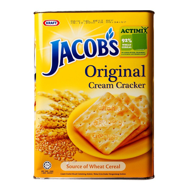 Jacob's Original Cream Cracker ขนมปังจาค็อบส์  จาค็อบส์ ออริจินอล ครีม ขนาด 700 กรัม