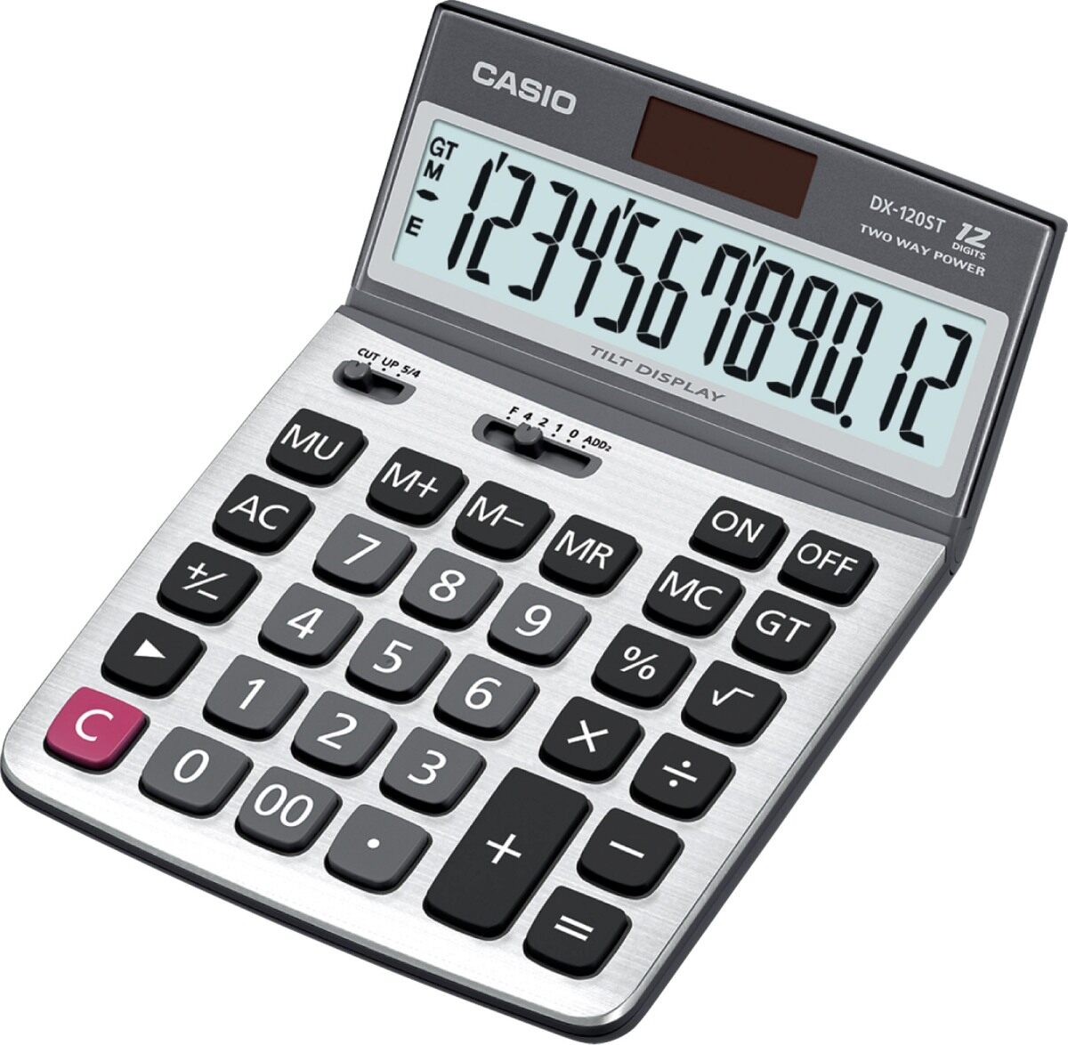 Casio Calculator เครื่องคิดเลข รุ่น DX-120ST สีเงิน