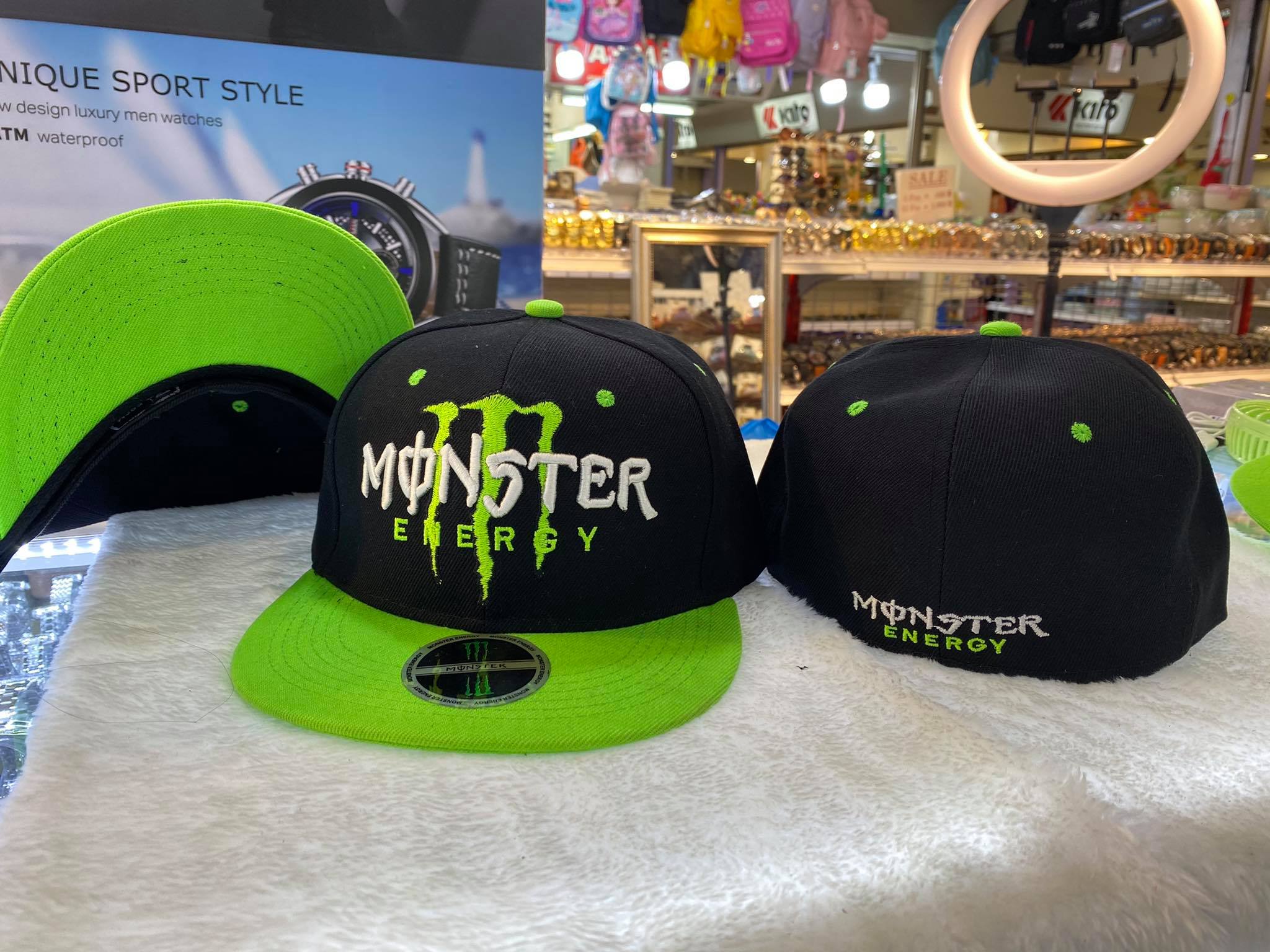 หมวก ฮิปฮอป Monster มี 2 สี ! หมวกไซร์ 7/14-58 Cm