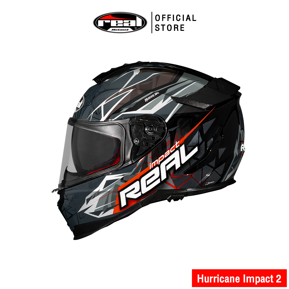 Real Helmets - Full Face Helmet Hurricane Impact 2 Helmet ราคา 2,990 บาท*ส่งฟรี