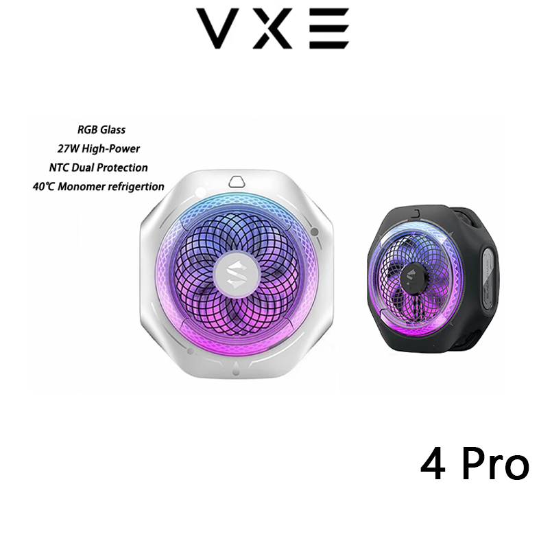 Vxe Black Shark Funcooler 4 Pro Magnetic Cooling 27W High Power Rgb Lighting Effect Cooling Black Shark Magnet Cooler 4 Pro ราคา 1,670 บาท*ส่งฟรี