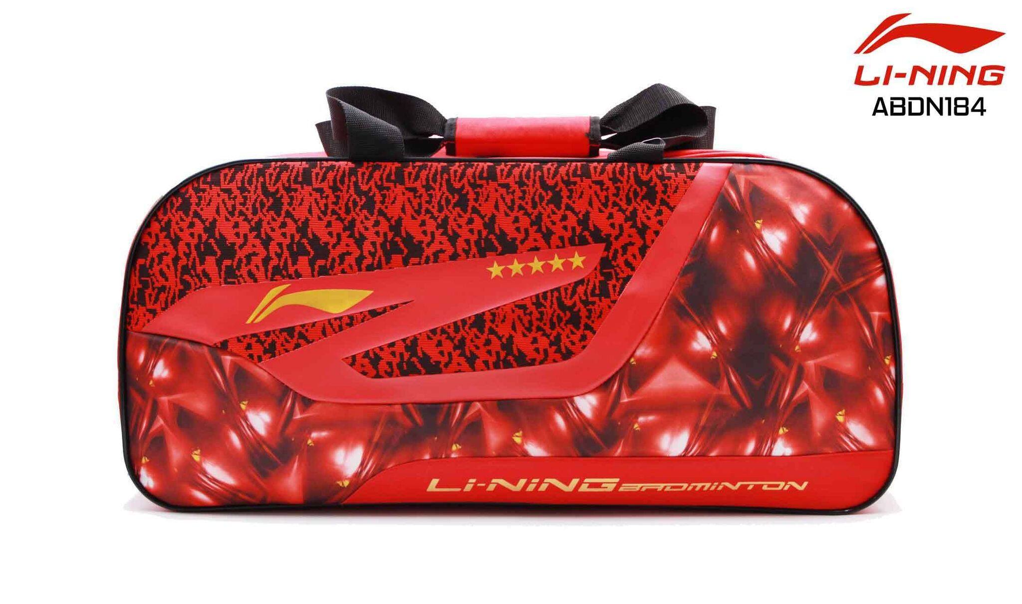LI-NING กระเป๋าแบดมินตัน รุ่น (ABDN184-2) RED RACKET BAG 9 IN 1