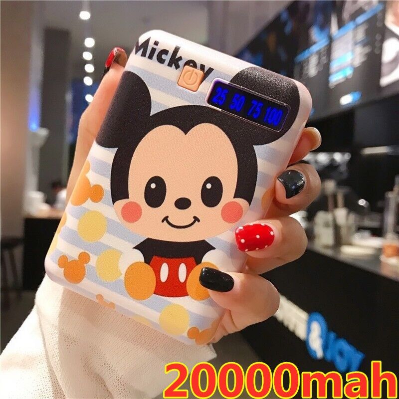 power bank พลังงานมือถือ 20000 mAh แบตเตอรี่สำรองแบบ ความจุขนาดใหญ่ พกพาสำหรับ Apple, Huawei, ข้าวฟ่าง, vivo, oppo ชาร์จเร็ว2.1A (พลังงานมือถือ, พลังงานแบตเตอ