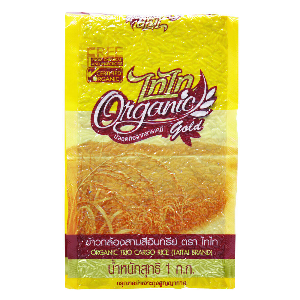 ข้าวกล้องสามสีอินทรีย์ (Organic Trio Cargo Rice) ตรา ไทไท ขนาด 1 กก ข้าวกล้อง ข้าวแดง ข้าวดำ ข้าวออร์แกนิค ข้าวสาร Shipping อร่อย หอมนุ่ม