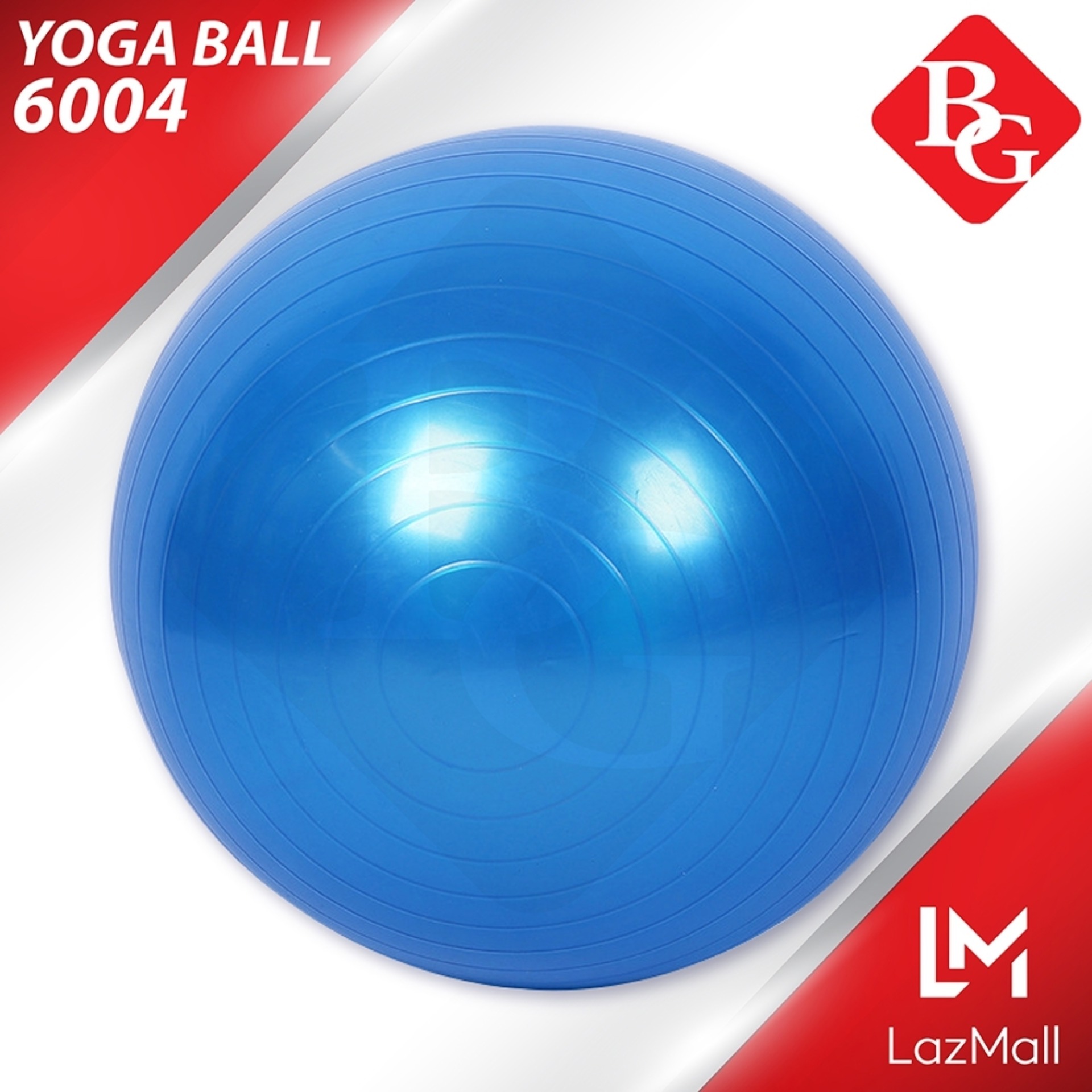 B&G ลูกบอลโยคะ 65 ซม. Yoga Ball รุ่น 6004 (Blue) แถมฟรี ที่สูบลม