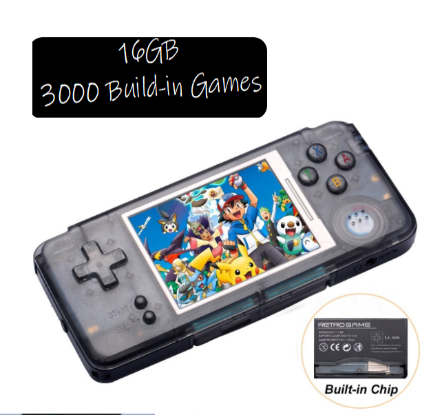 3.0 Inch Retro Video Game Console Support for CP1/CP2/NEOGEO/GBA/GB/MD/FC Two Version Handheld Game Player Build-in 3000 Classic Games