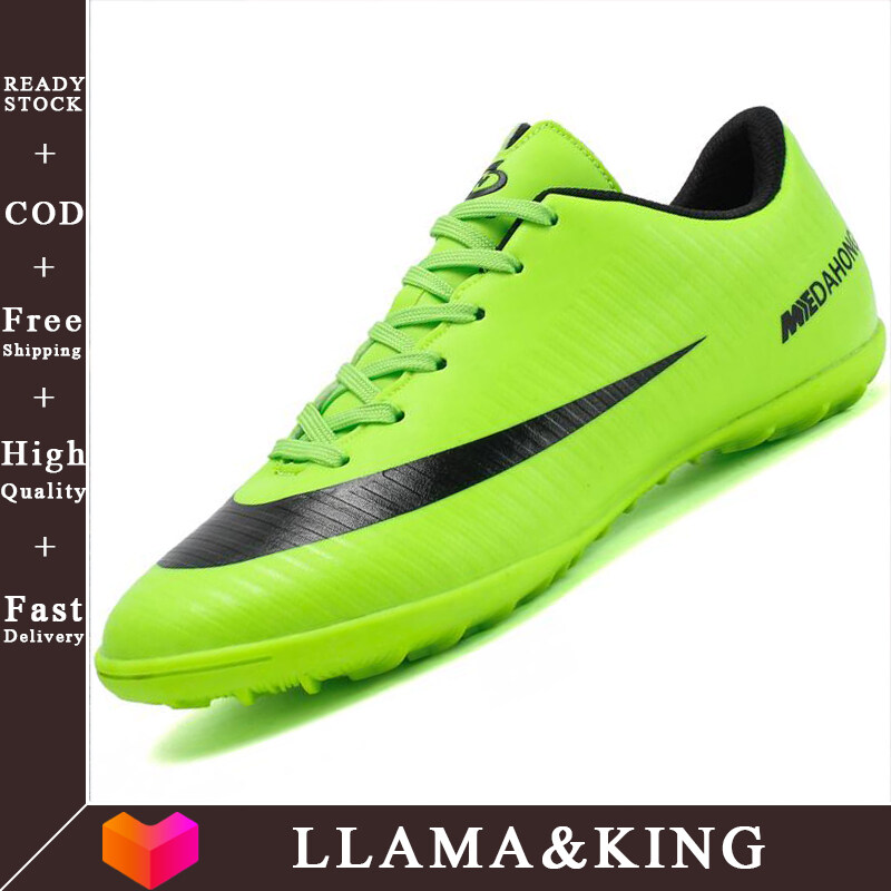 LLAMA&KING ภายในสะดวกสบายรองเท้าฟุตบอล Professional รองเท้าฟุตซอลภายในรองเท้าฟุตบอลสำหรับชาย/เด็กขนาด EU 32-44 3 สี