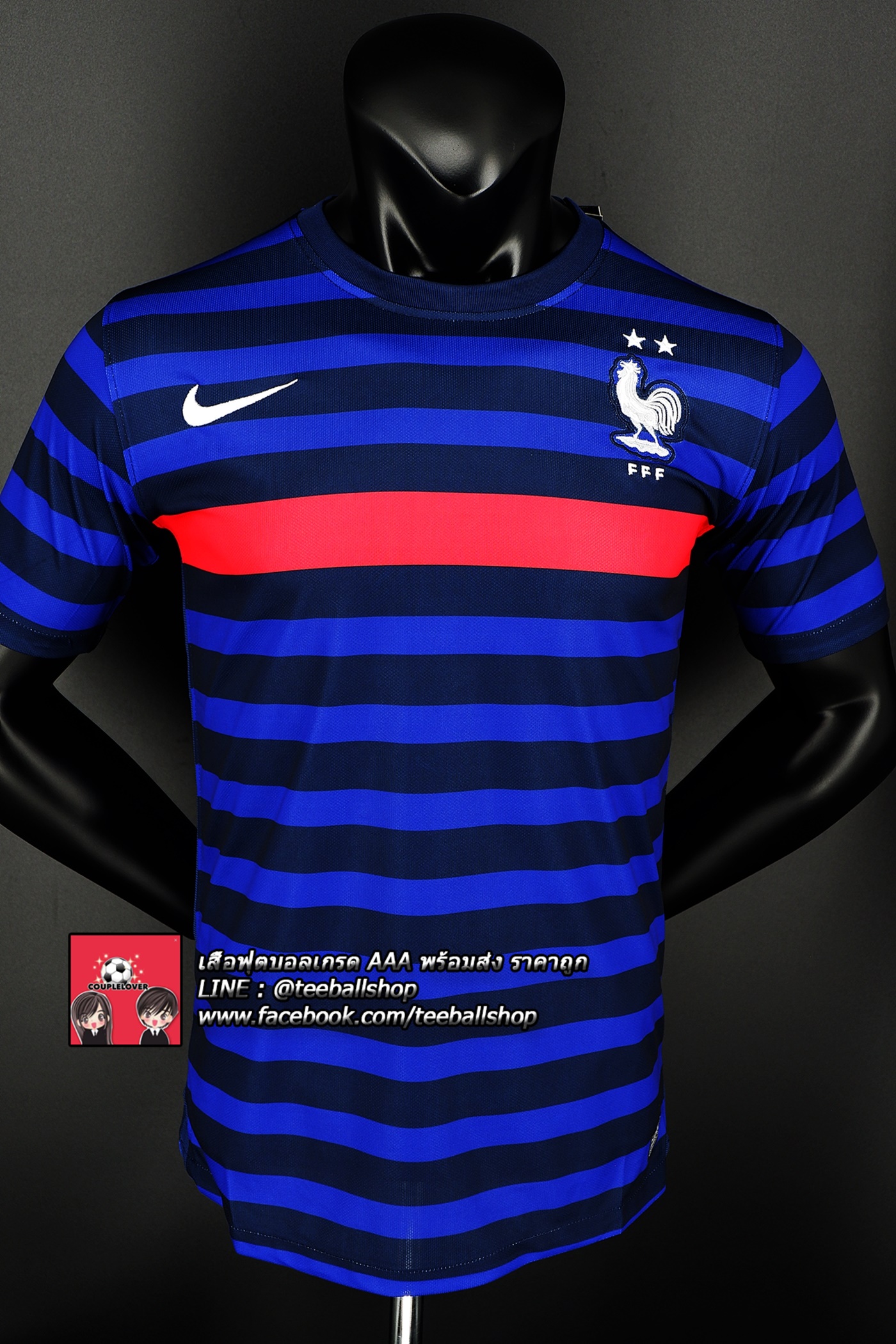 เสื้อฟุตบอลยูโรทีมชาติ ฝรั่งเศษชุดเหย้าปี 2020/21 France Home Jersey Home 2020/21 (ภาพถ่ายจากของจริง) Top Thai Quality football soccer jerseys shirts AAA