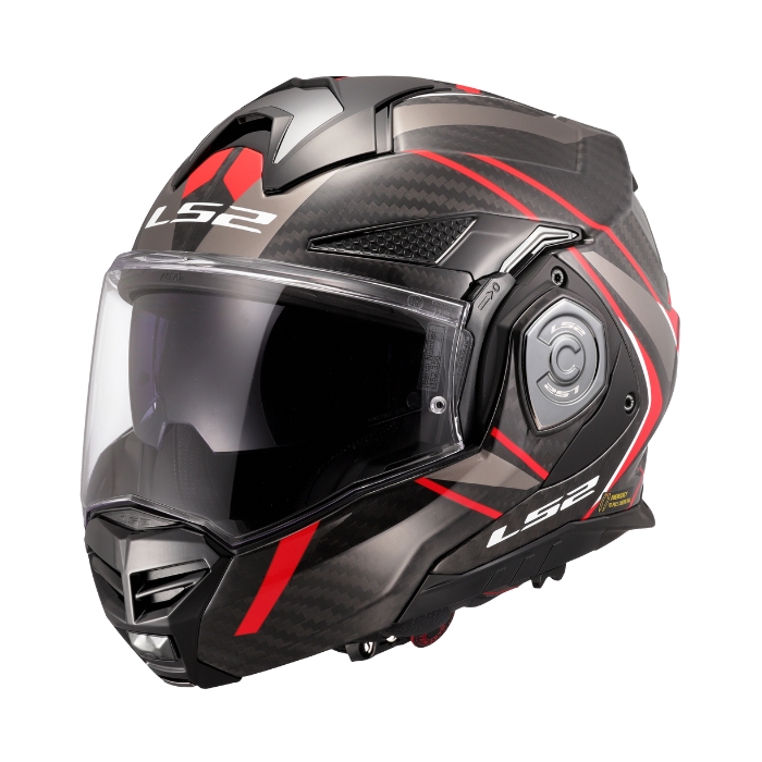 Ls2 Helmets Ff901 Advant X Carbon Future Ii Red - Chin-Up Helmet ราคา 21,900 บาท*ส่งฟรี