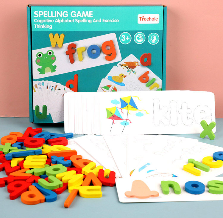 (In Stock) *ส่งไว* มีเก็บปลายทาง Spelling game ของเล่นไม้สะกดคำภาษาอังกฤษ สำหรับเด็ก พร้อมส่ง!