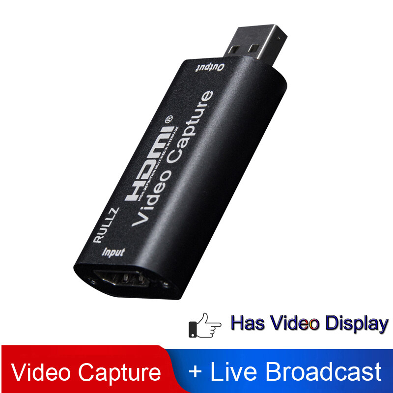 การ์ดจับภาพวิดีโอขนาดเล็ก สตรีมเกม Mini Video Capture Card USB 2.0 HDMI Video Grabber Record Box fr PS4 Game DVD Camcorder HD Camera Recording Live Streaming