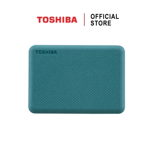 สินค้า Toshiba External HDD (2TB) USB 3.2  Speed, รุ่น (Canvio Advance V10)  Sec Auto-backup 2.5\" สีเขียว ฮาร์ดดิสพกพา  Portable Hard drive ฟรี!! กระเป๋ากันกระแทก (TSB-HDTCA20AG3AA)