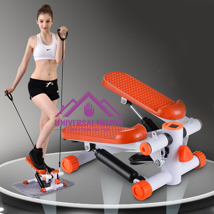 Treadmills เครื่องบริหารต้นขา เอว น่อง แบบสเต็ป เครื่องออกกำลังกายแบบก้าวเหยียบ เครื่องออกกำลังกาย​ แถมยางยืดแบบดึง