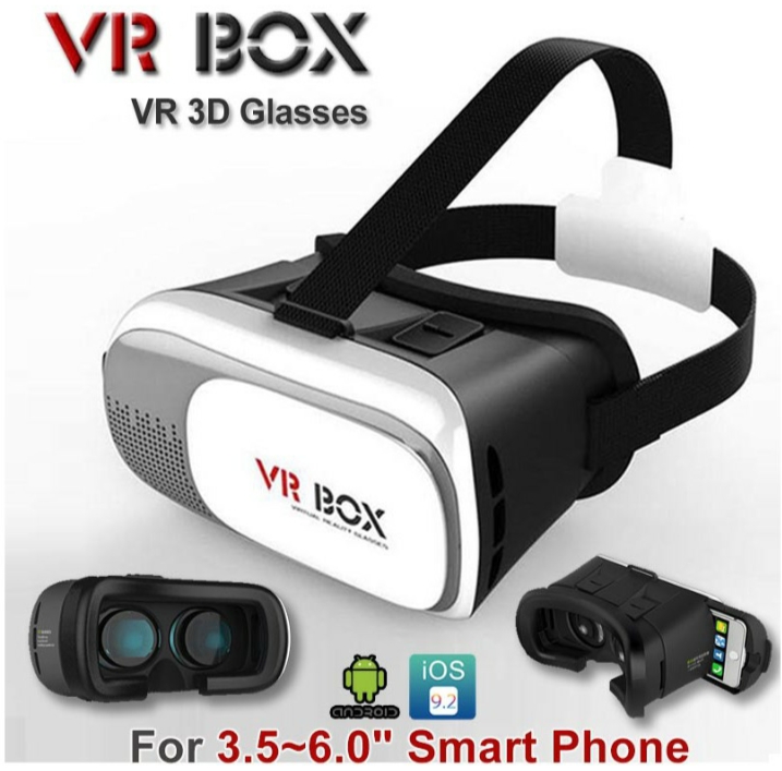 แว่น 3 มิติVR Box 2.0 VR Glasses Headset แว่น 3D สำหรับสมาร์ทโฟนทุกรุ่น (White)